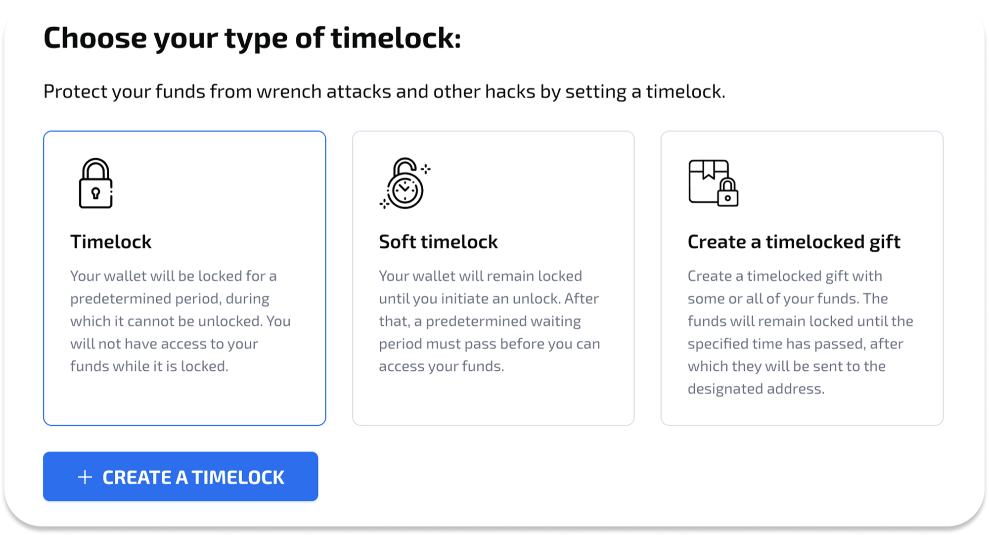 Programmable Timelock Configuration